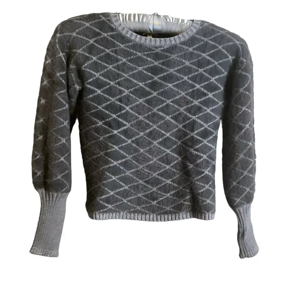 KID CHIC Girls Gray Silver Sweater SZ 12 Children's Place‎ Blue Jeans SZ 12 Set